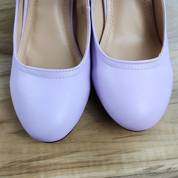 🩵NWOB Chase & Chloe Lavender Kimmy Mary Jane Heels Size 8.5 - Picture 7 of 11